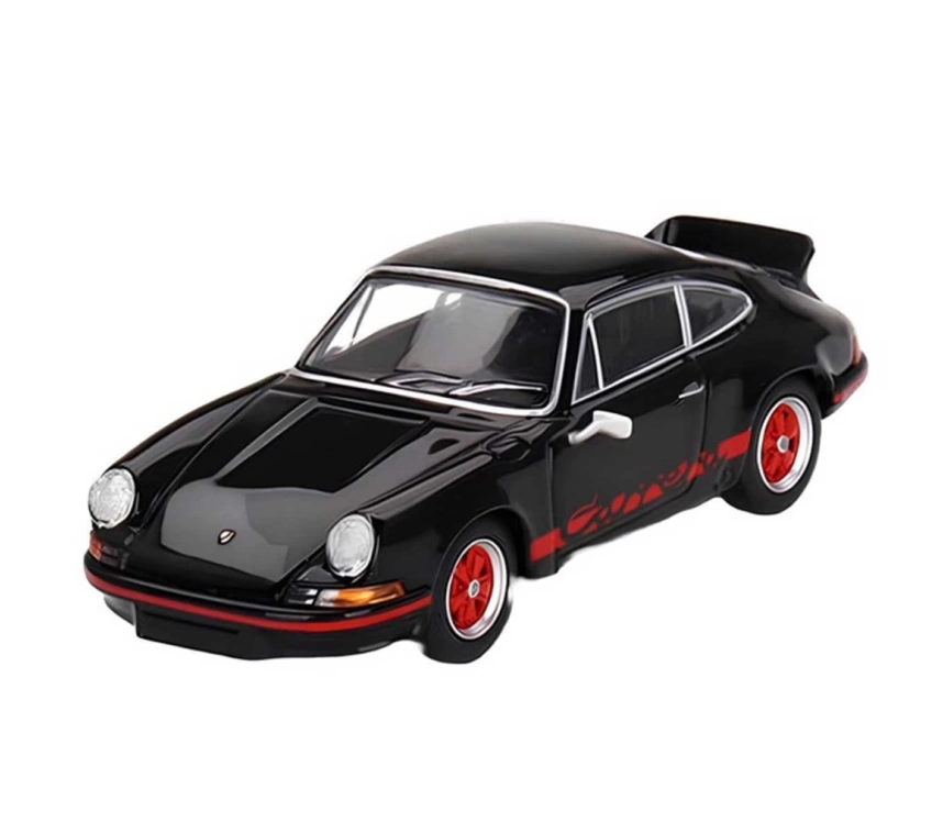 Nessiworld Mini Gt 1:64 Porsche 911 Carrera RS 2.7 Black with Red Livery