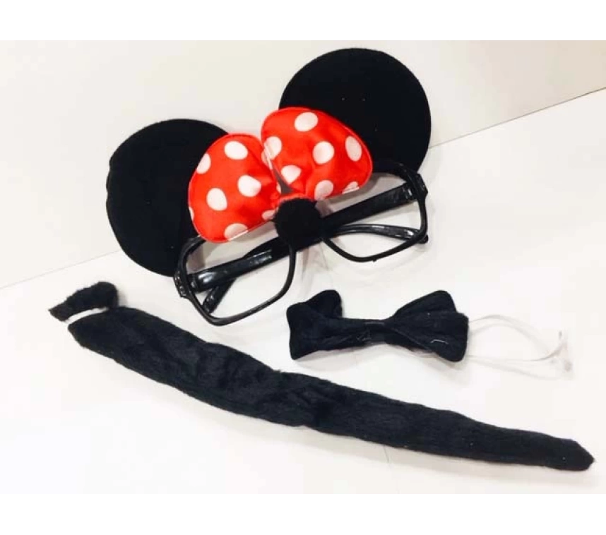 Nessiworld Minnie Mouse Gözlüğü Papyonu Kuyruğu Seti