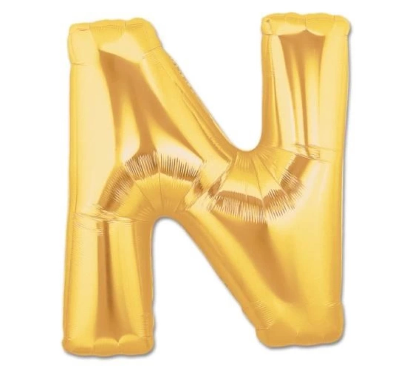 Nessiworld N Harf Folyo Balon Altın Renk  40 inç
