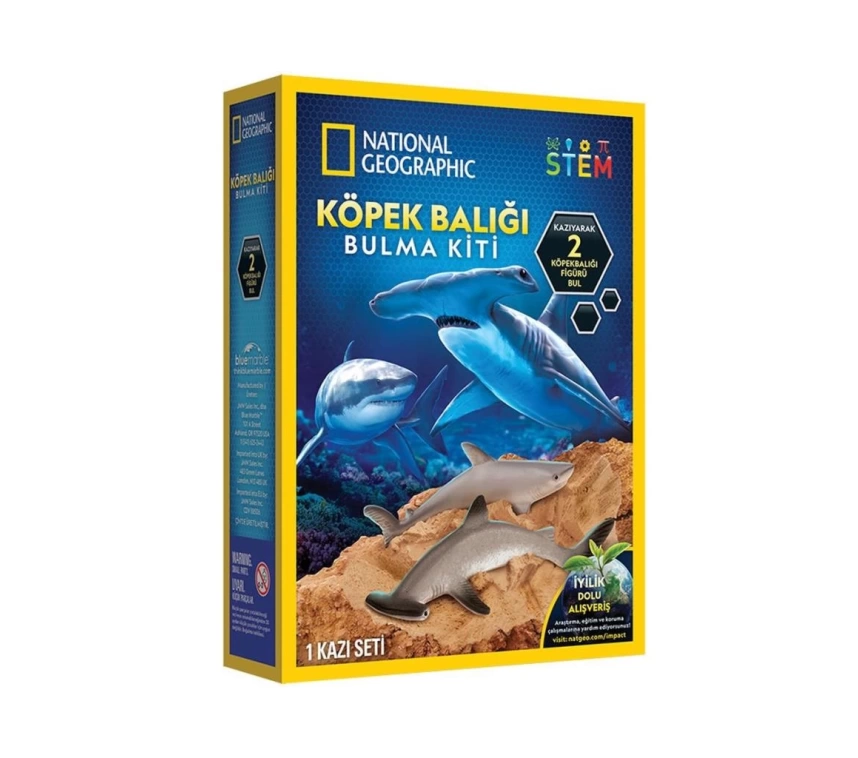 Nessiworld NAT07002 National Geographic Köpek Balığı Bulma Kiti - TRHAMSHDIG +6 yaş