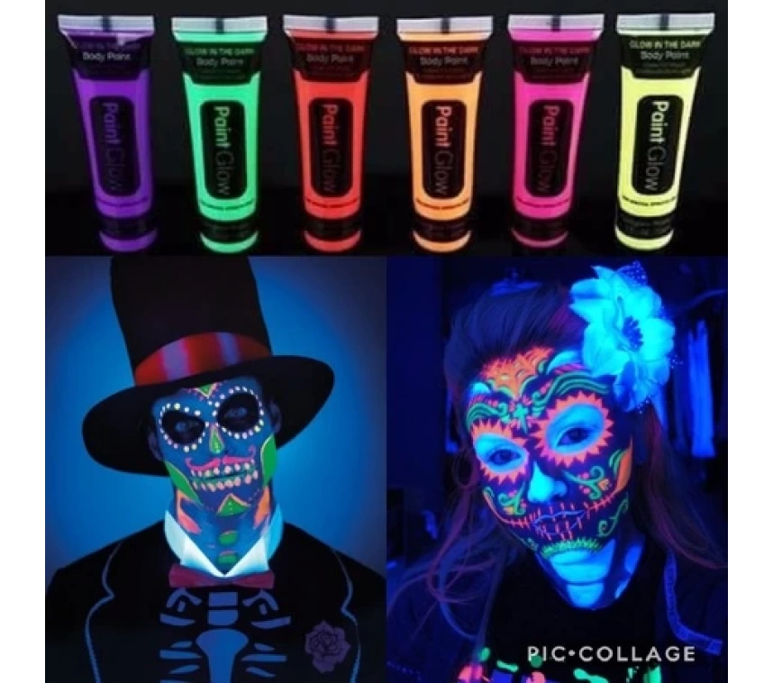 NessiWorld Neonlu Glow Parti Yüz Boyası 6 Renk 6 Adet