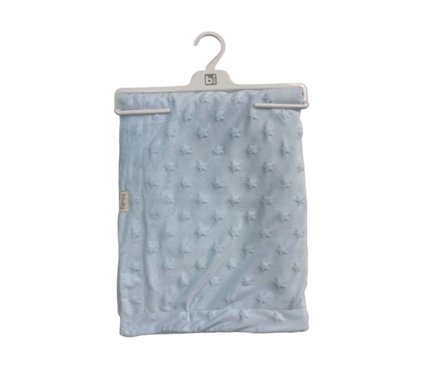 Nessiworld Nessiworld Bibaby Embossed Star 90x108 Battaniye 64728 Blue