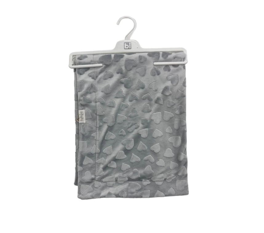 Nessiworld Nessiworld Bibaby Jacquard Heart 82x90 Battaniye 64727 Gri