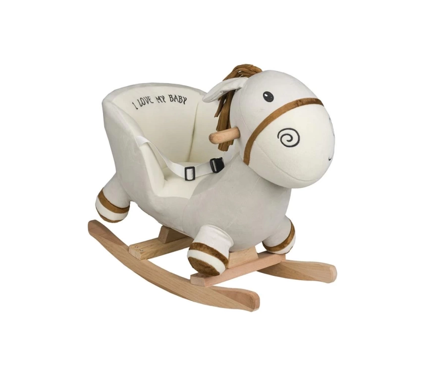 Nessiworld Nessiworld Safeline Bebe Peluş Ahşap Sallanır Oyuncak At
