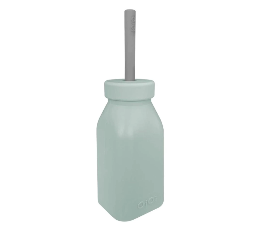 Nessiworld Oioi Şişe + Pipet 200ml River Green / Powder Grey