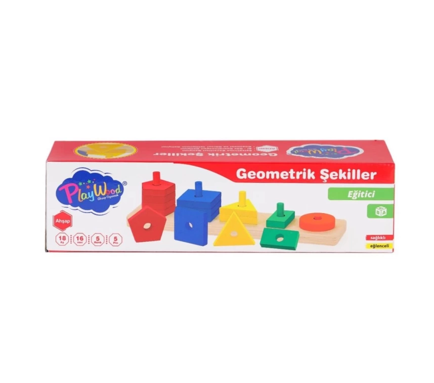 Nessiworld ONY-305 Ahşap Geometrik Şekiller -Onyıl Oyuncak