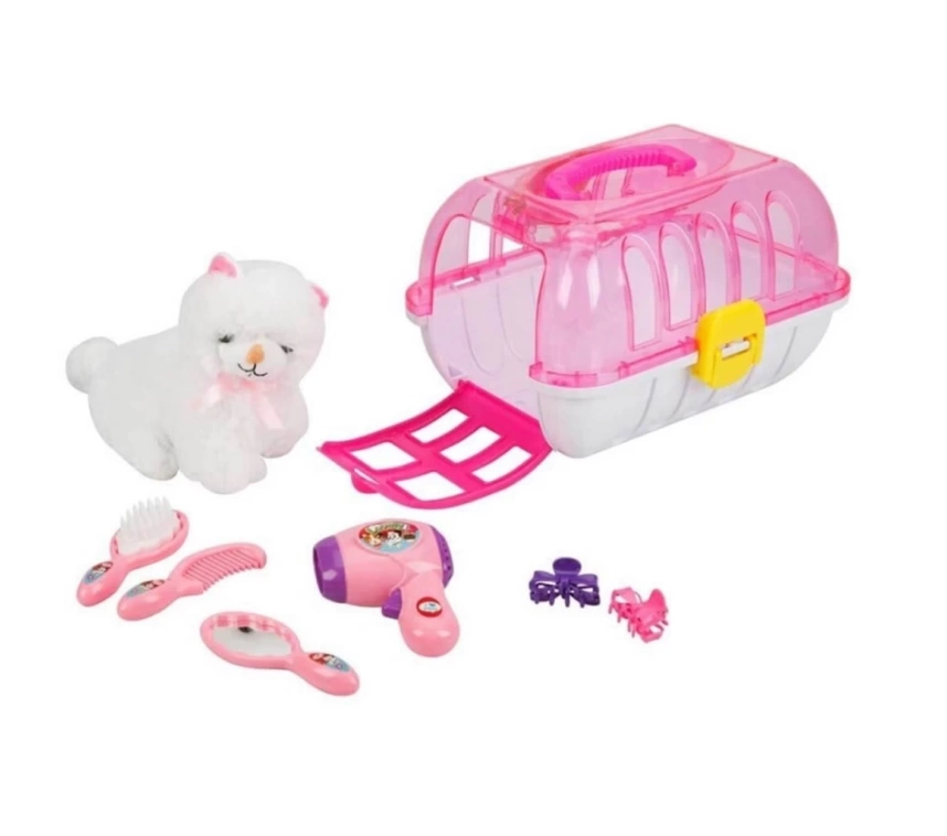 Nessiworld Oyuncak Çantalı Peluş Kedi Kuaför Seti