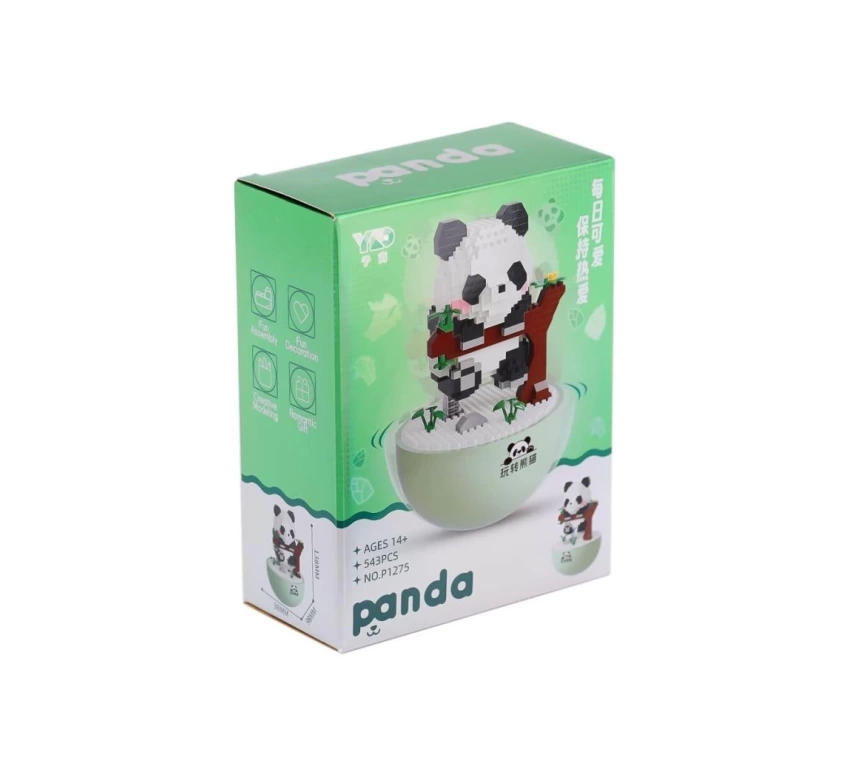 Nessiworld P1275 Panlos Panda 543 Parça Blok Seti -Vagon life