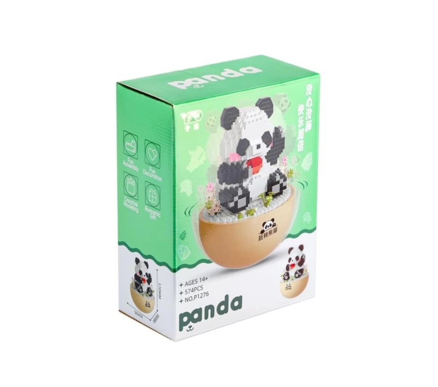 Nessiworld P1276 Panlos Panda 574 Parça Blok Seti -Vagon life