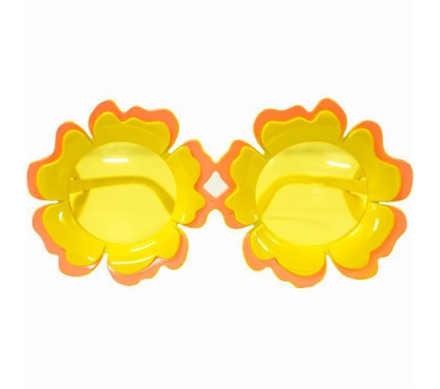 Nessiworld Papatya Şekilli Turuncu Sarı Renkli Hawaii Konsept Parti Gözlüğü 15x7 cm