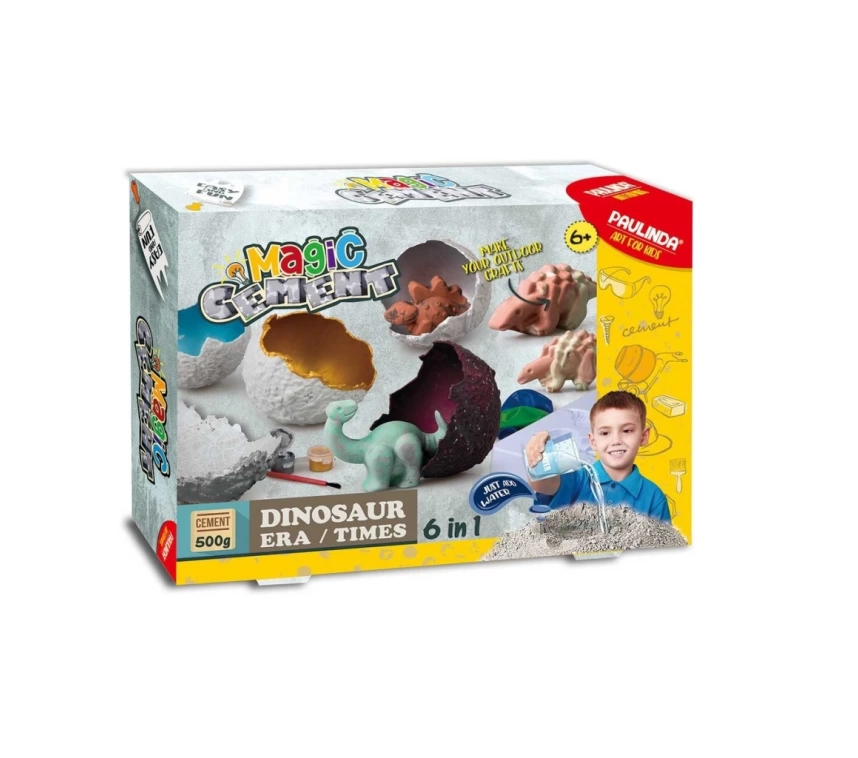 Nessiworld Paulinda Magic Cement Dinosaur Era / Times 6in1 Hobi Set 500 gr