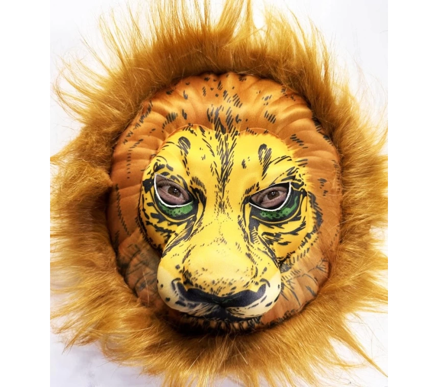 Nessiworld Peluş Aslan Maskesi Kahverengi Yeleli Mega Peluş 33 No