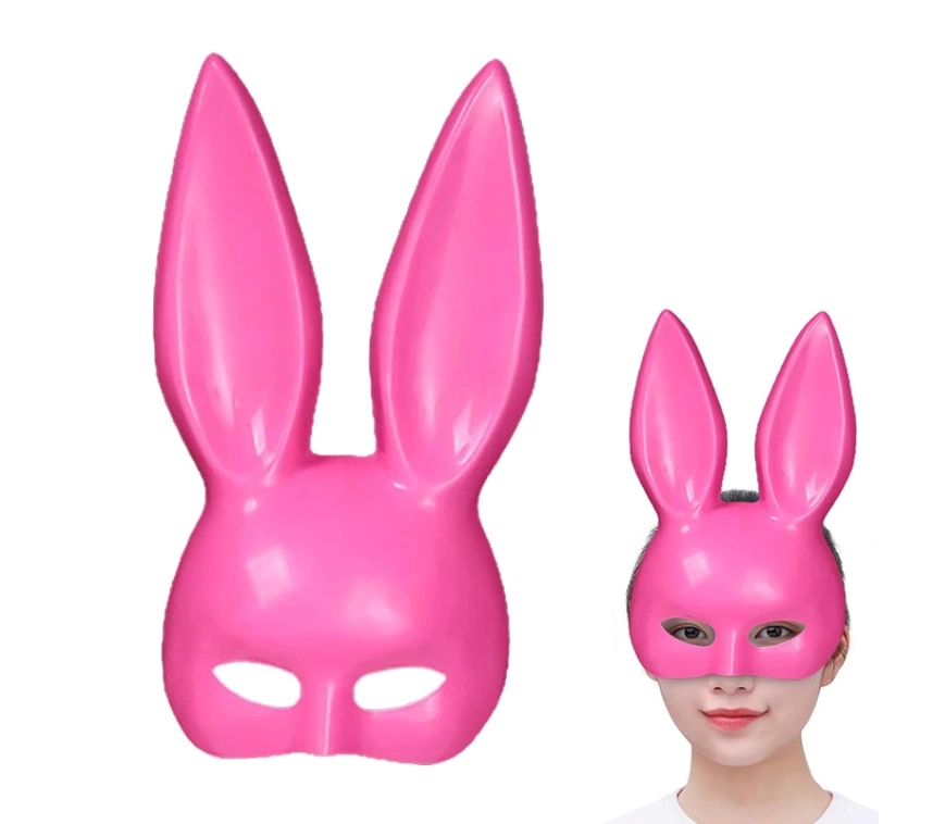 NessiWorld Pembe Renk Ekstra Lüks Uzun Tavşan Maskesi 35x16 cm