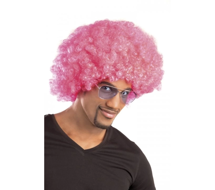 Nessiworld Pembe Renk Kıvırcık Afro Bonus Peruk
