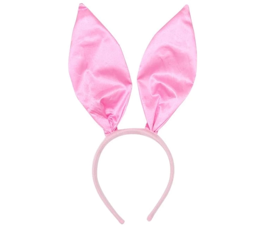 Nessiworld   Pembe Renk Saten Kaplama Şekil Verilebilir Tavşan Kulak Taç 35x11 cm