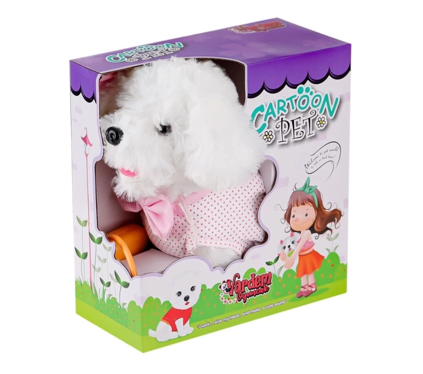 Nessiworld PFT-B025 Yürüyen Tasmalı Peluş Köpek