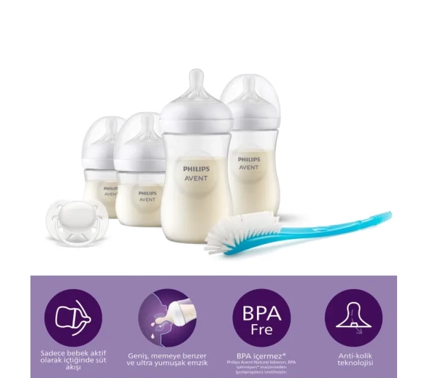 Nessiworld Philips Avent Doğal Tepkili Natural Response PP Hoşgeldin Bebek Hediye Seti