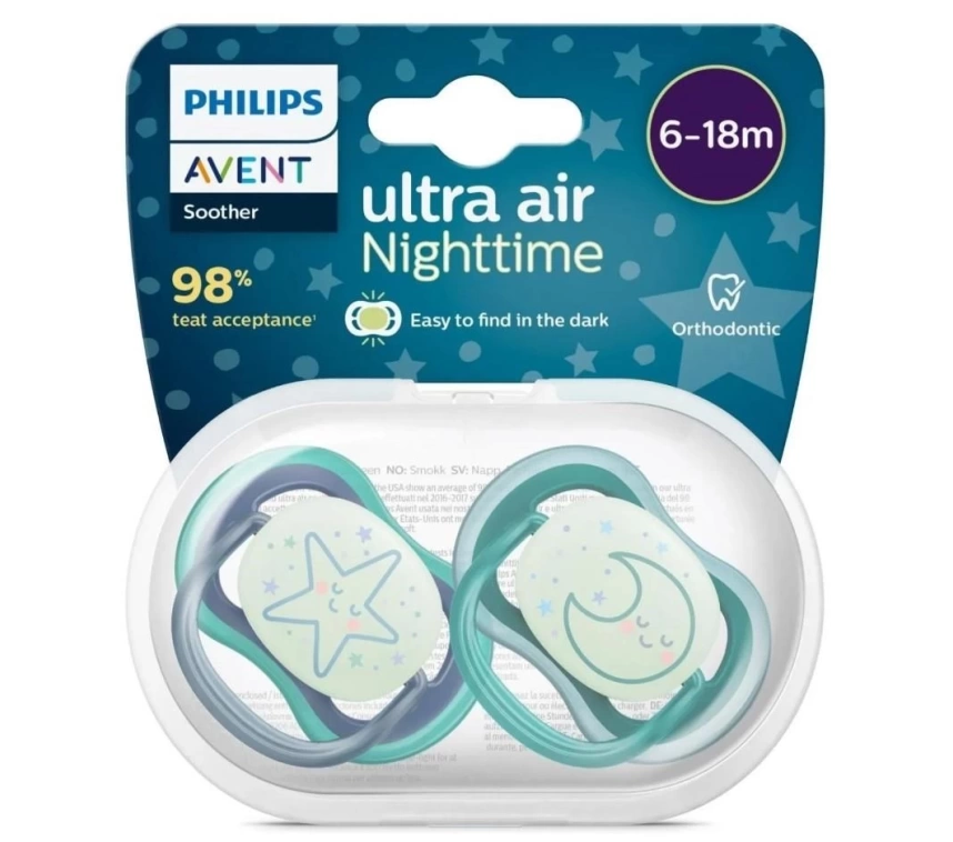 Nessiworld Philips Avent Ultra Air Gece Emzik 6-18 Ay Erkek