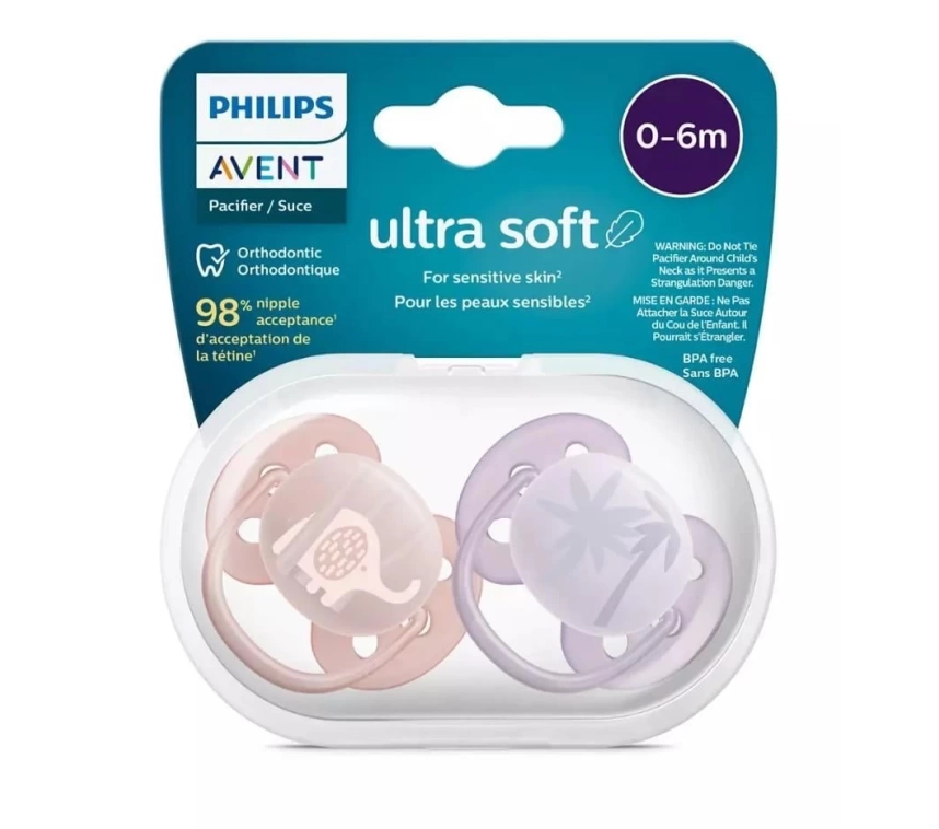 Nessiworld Philips Avent Ultra Yumuşak Emzik 0-6 Ay Kız