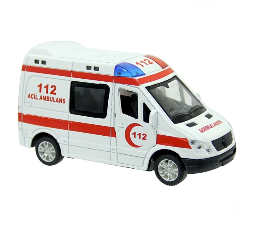 Nessiworld Pilli Işıklı Sesli 112 Metal Ambulans