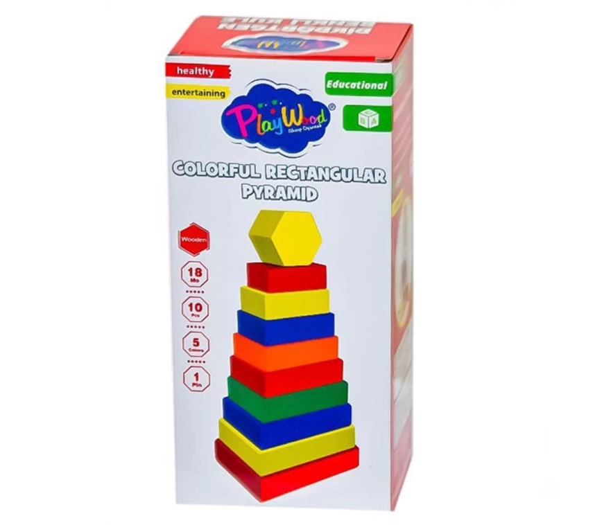 Nessiworld Playwood Ahşap Dikdörtgen Renkli Kule
