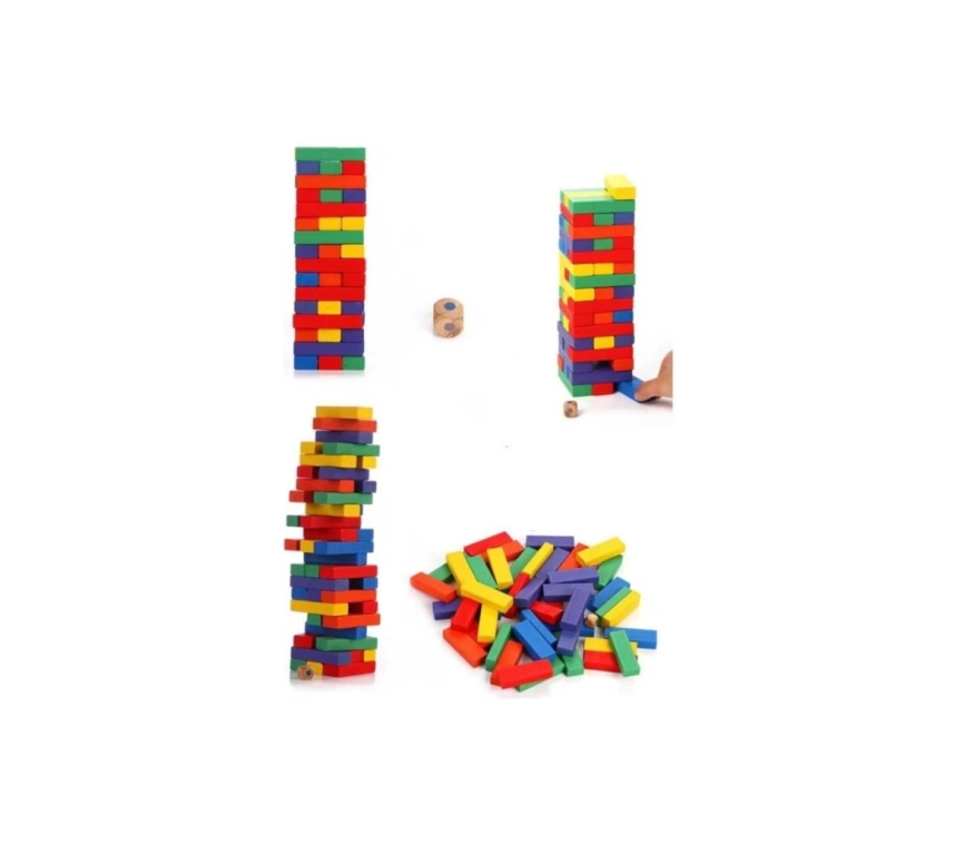 Nessiworld  PlayWood Ahşap Kutulu Denge Oyunu Renkli 310