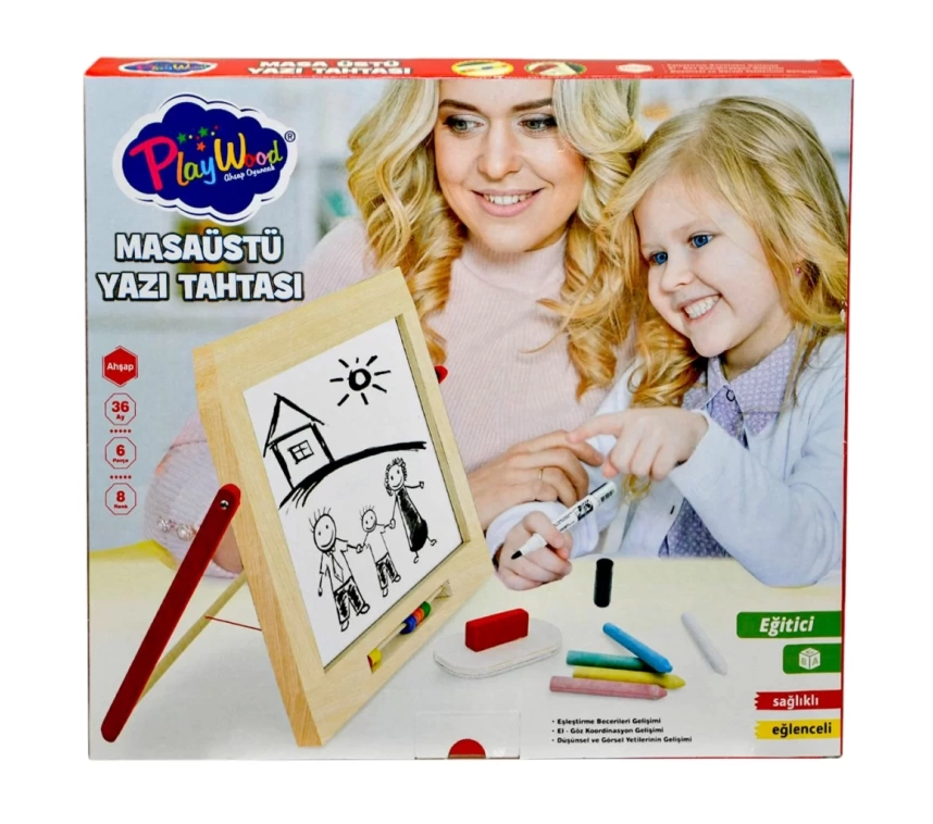 Nessiworld Playwood Ahşap Masaüstü Yazı Tahtası