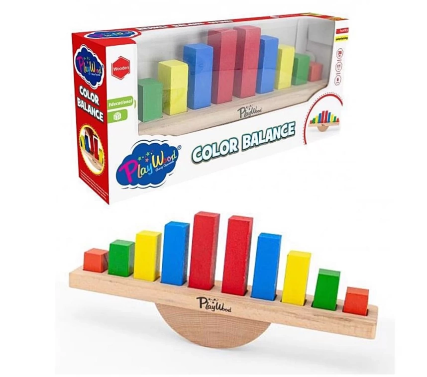 Nessiworld Playwood Ahşap Renkli Balans Oyunu