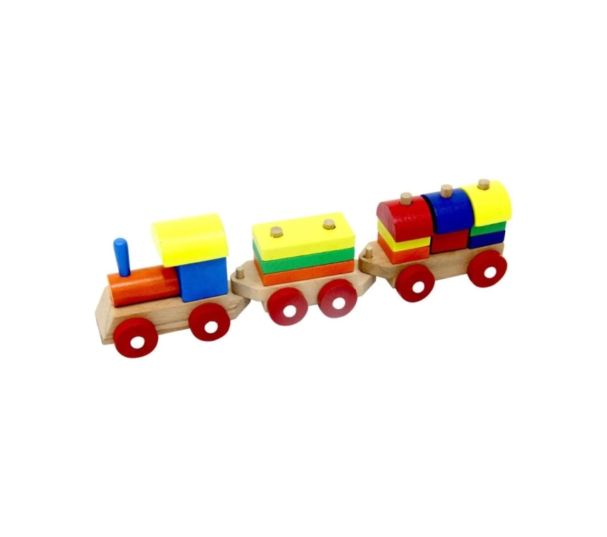 Nessiworld PlayWood Eğitici Ahşap Bloklu Bultak Tren 351