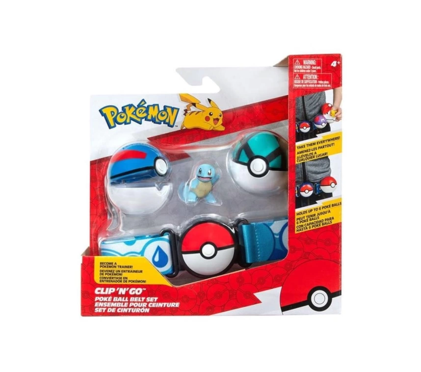 Nessiworld POK 95283-Q Pokemon Clip n Go Pokeball Kemer ve Figür Seti
