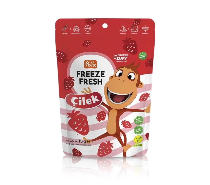 Nessiworld  Pol’s Kukuli  Freeze Fresh Dondurularak Kurutulmuş Çilek 15 g