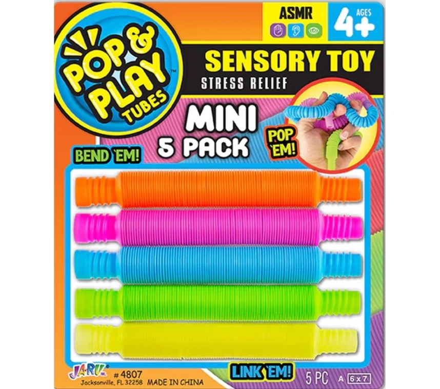 Nessiworld Pop & Play Tubes Duyusal Stres Oyuncağı Mini 5li