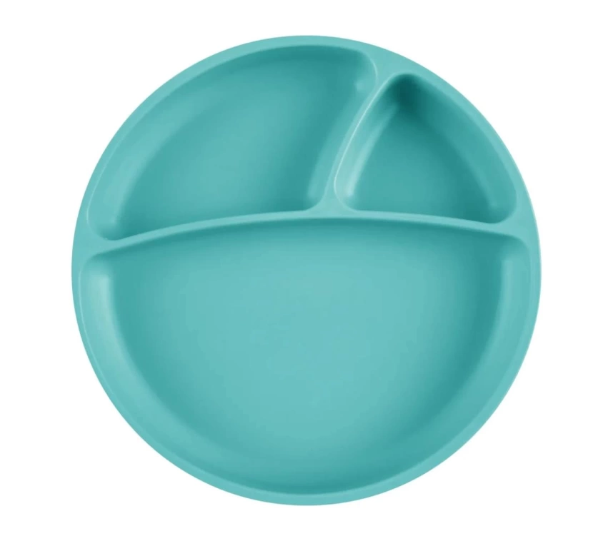 Nessiworld Porsiyon Vakum Tabanlı Silikon Tabak Aqua Green
