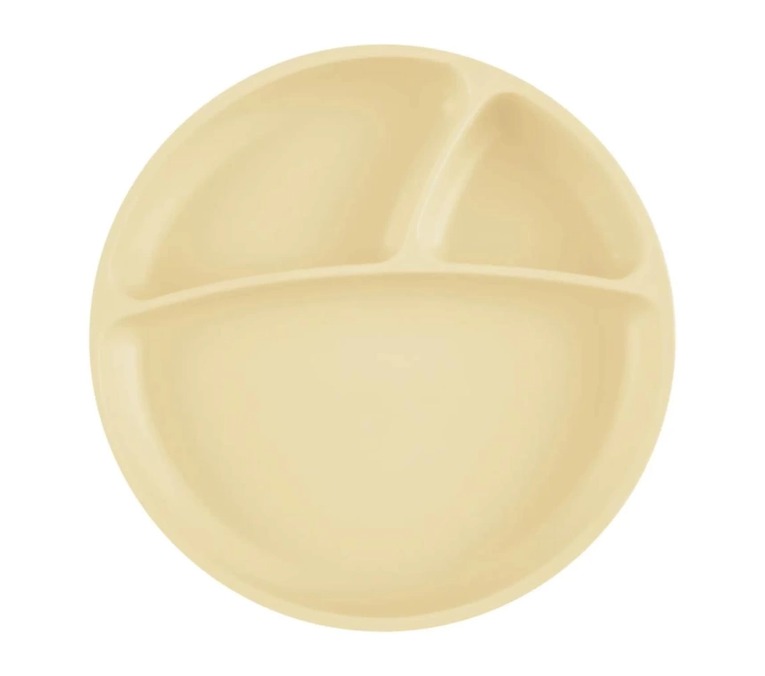 Nessiworld   Porsiyon Vakum Tabanlı Silikon Tabak Mellow Yellow