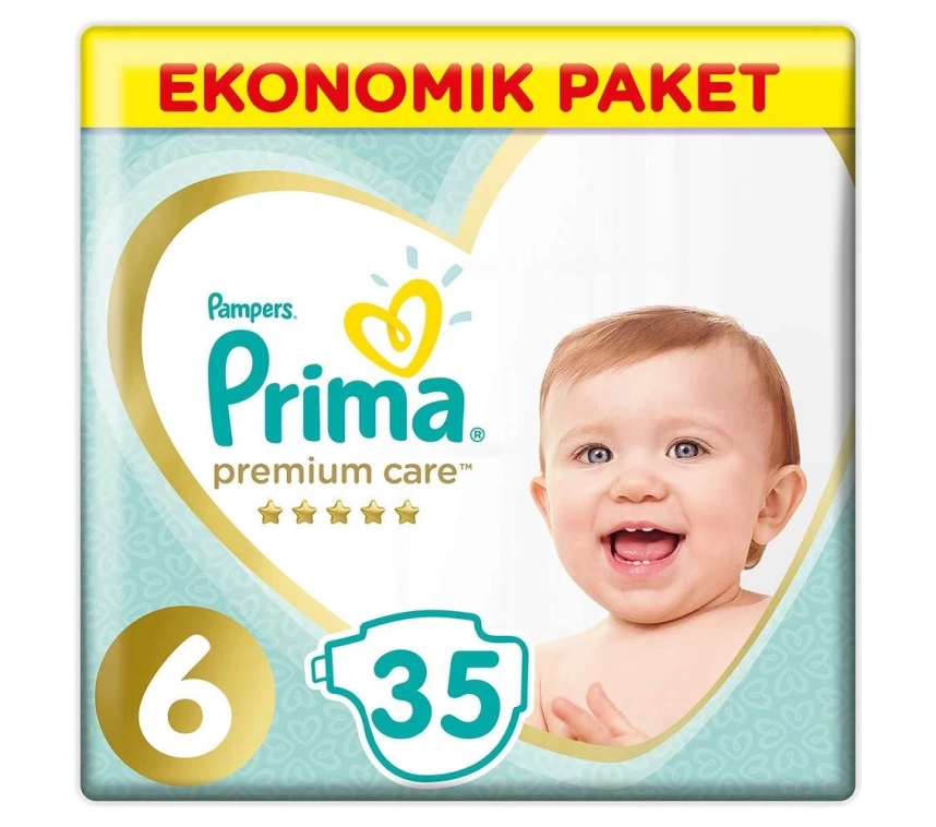 Nessiworld Prima Premium Care Bebek Bezi Ekonomik Paket 6 Beden 35 Adet