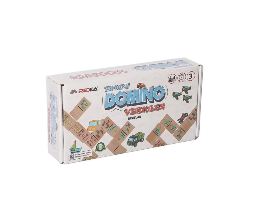 NessiWorld RD5649 Ahşap Domino Oyunu Araçlar -Redka