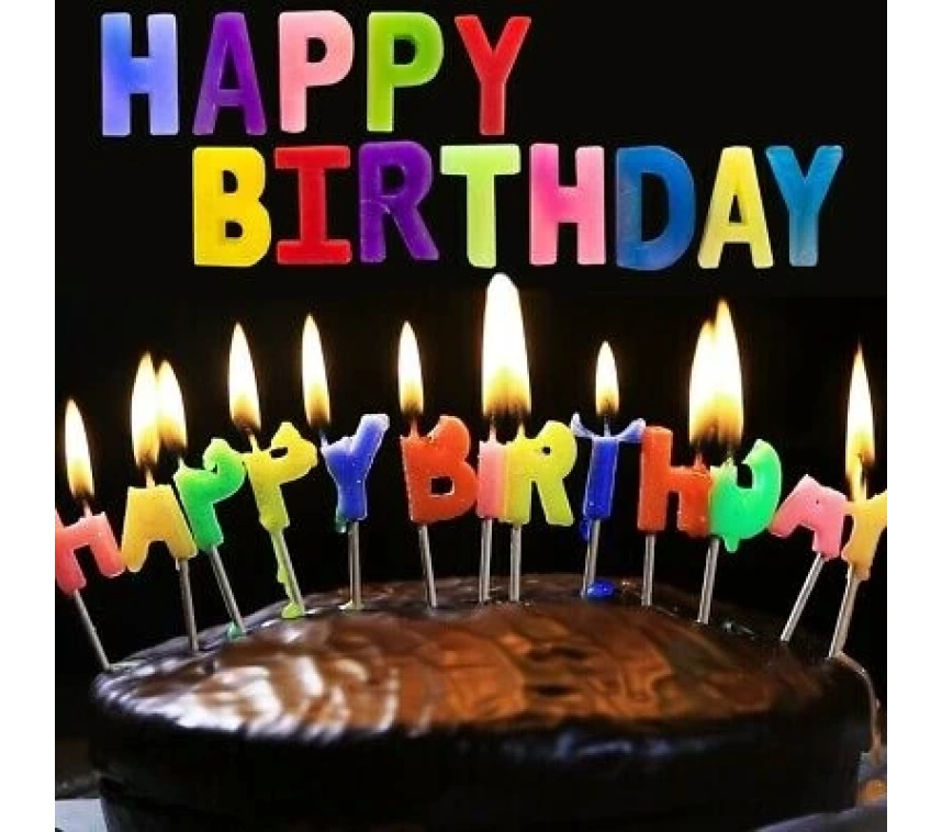 NessiWorld Rengarenk Happy Birthday Yazılabilen Doğum Günü Mumu