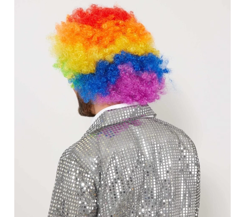 NessiWorld Rengarenk Kıvırcık Afro Bonus Peruk