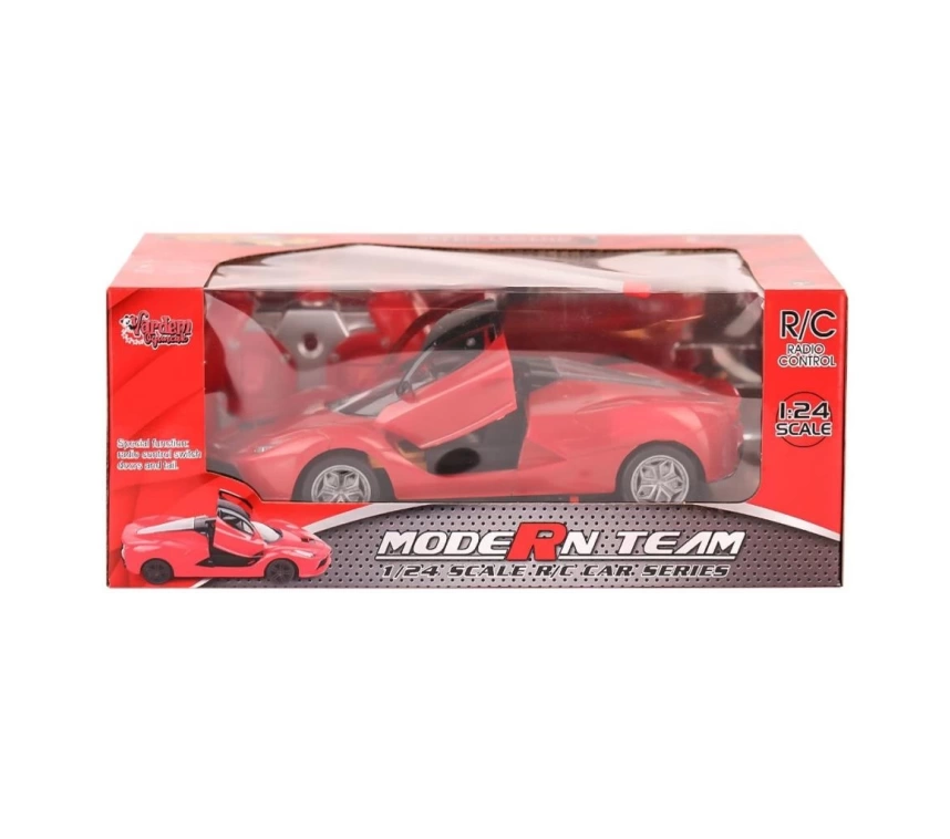 Nessiworld RG-1382-9-11 Kumandalı Kapıları Açılabilir Işıklı Spor araba 1:24 Vardem Oyuncak