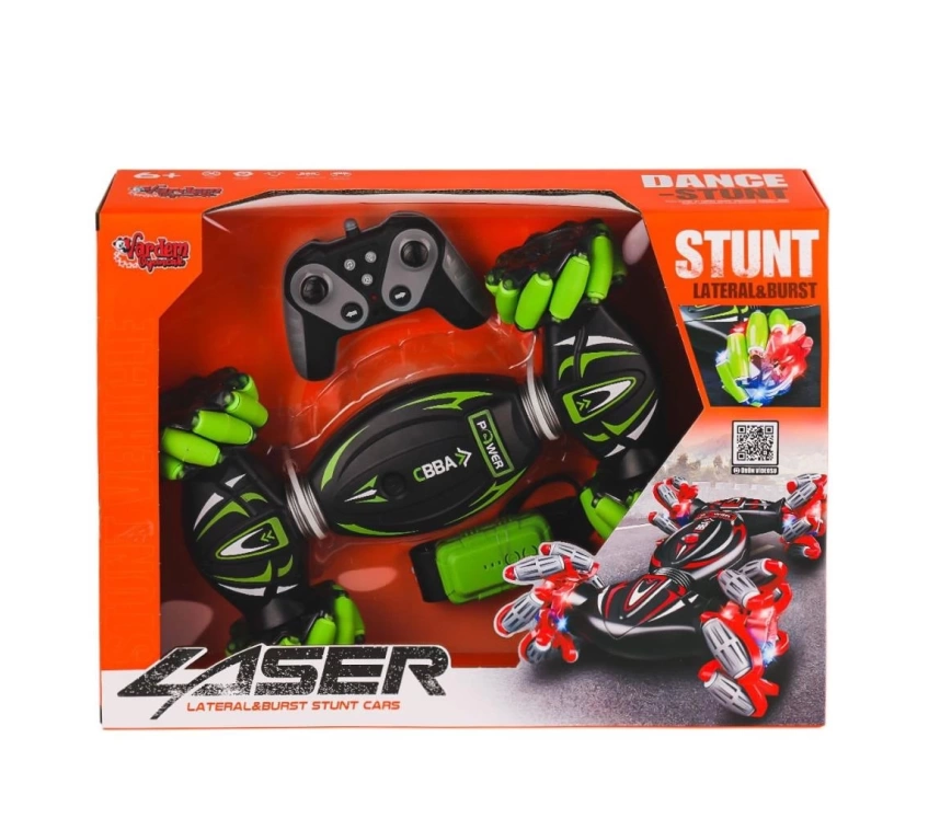 Nessiworld RQ3034-1 Kumandalı Bilekten Kontrol Işıklı Müzikli Stunt Araba -Vardem Oyuncak