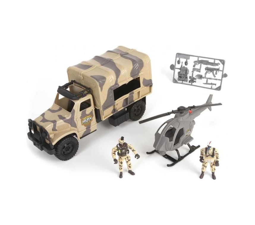 Nessiworld Sesli ve Işıklı Soldier Force Askeri Kamyon Oyun Seti
