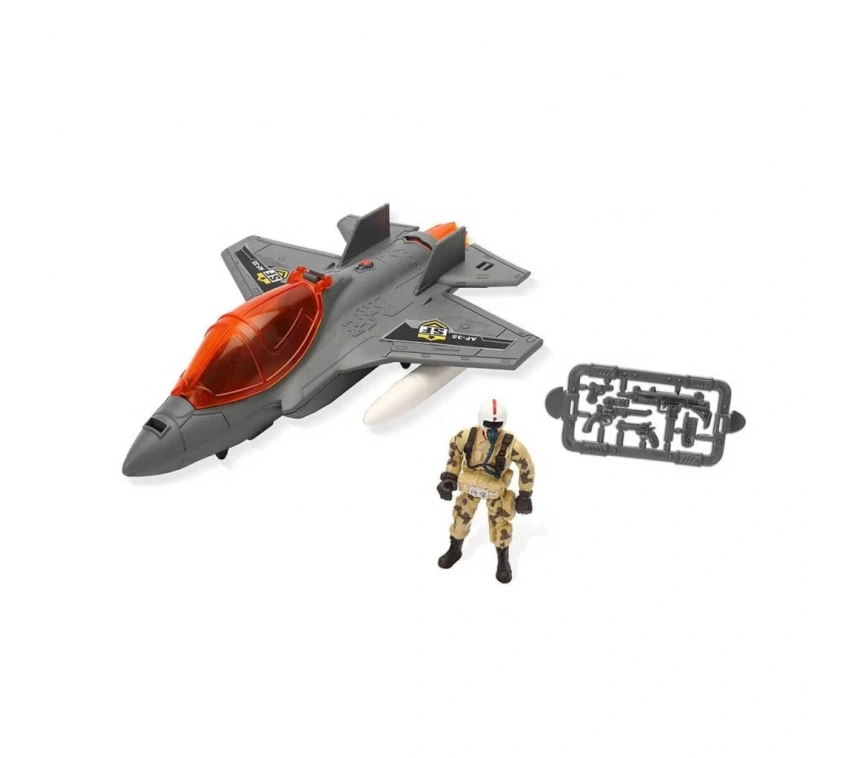 Sesli ve Işıklı Soldier Force Askeri Uçak Oyun Seti