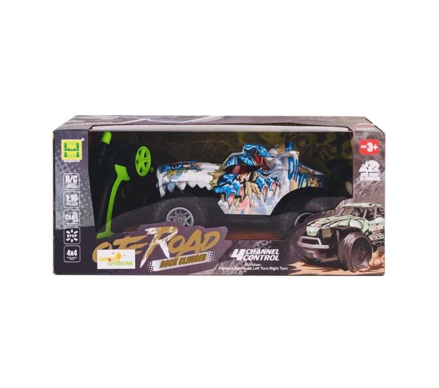 Nessiworld SH091-503B Kumandalı Şarjlı Off Road Canavar Rock Climber 4x4 -Limon Oyuncak