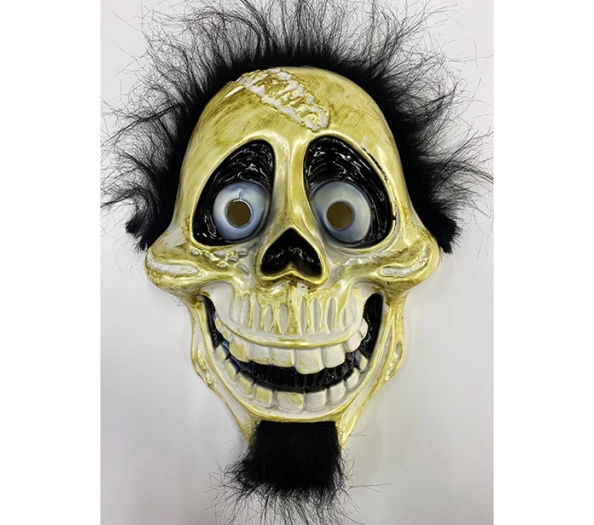 NessiWorld Siyah Peluş Saçlı Coco Hector Rivera Maskesi 25x23 cm