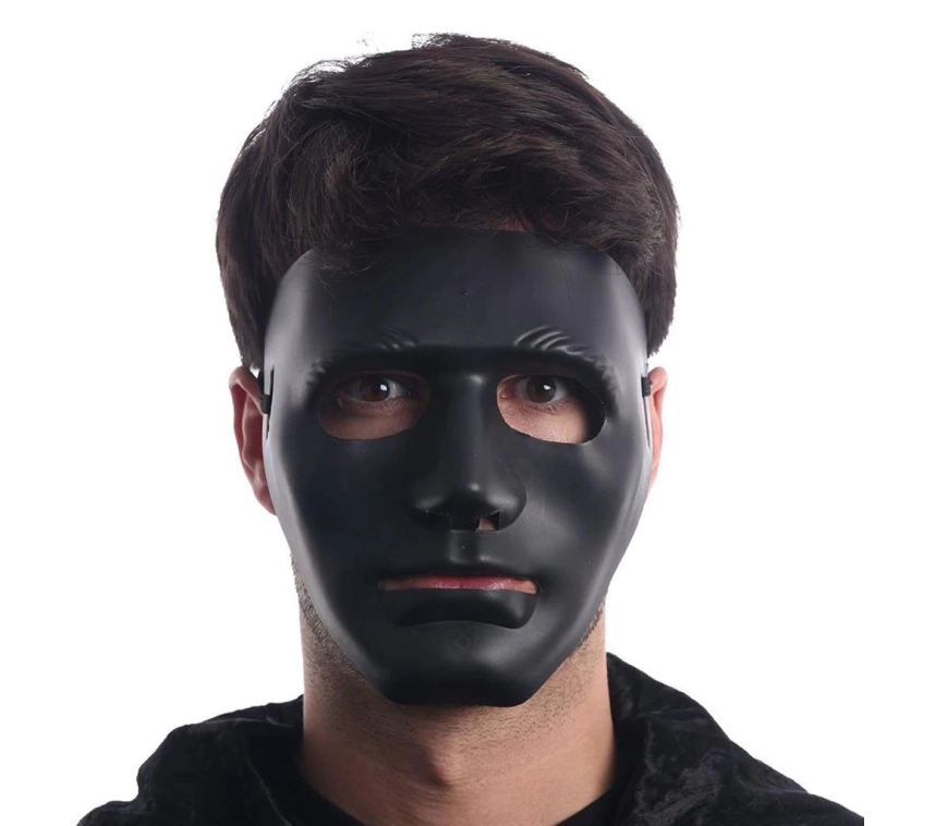 NessiWorld Siyah Renk Hip Hop Anonim Jabbawockeez Dans Maskesi 18x19 cm