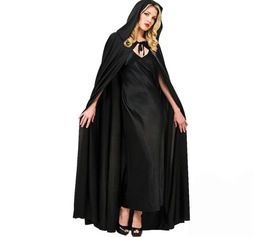 NessiWorld Sİyah Yakalı Pelerin - Vampir Pelerin - Dracula Pelerin 90 cm
