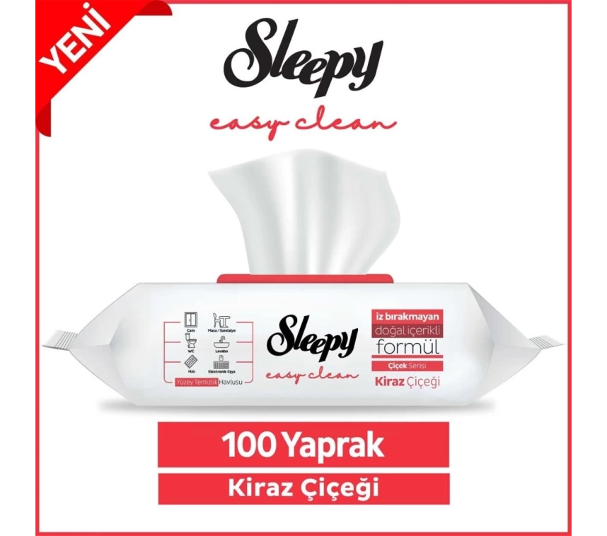 Nessiworld Sleepy Yüzey Temizlik Havlusu 100 Adet Kiraz