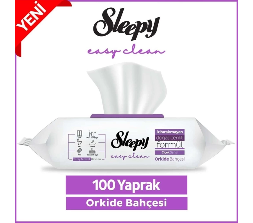 Nessiworld Sleepy Yüzey Temizlik Havlusu 100 Adet Orkide