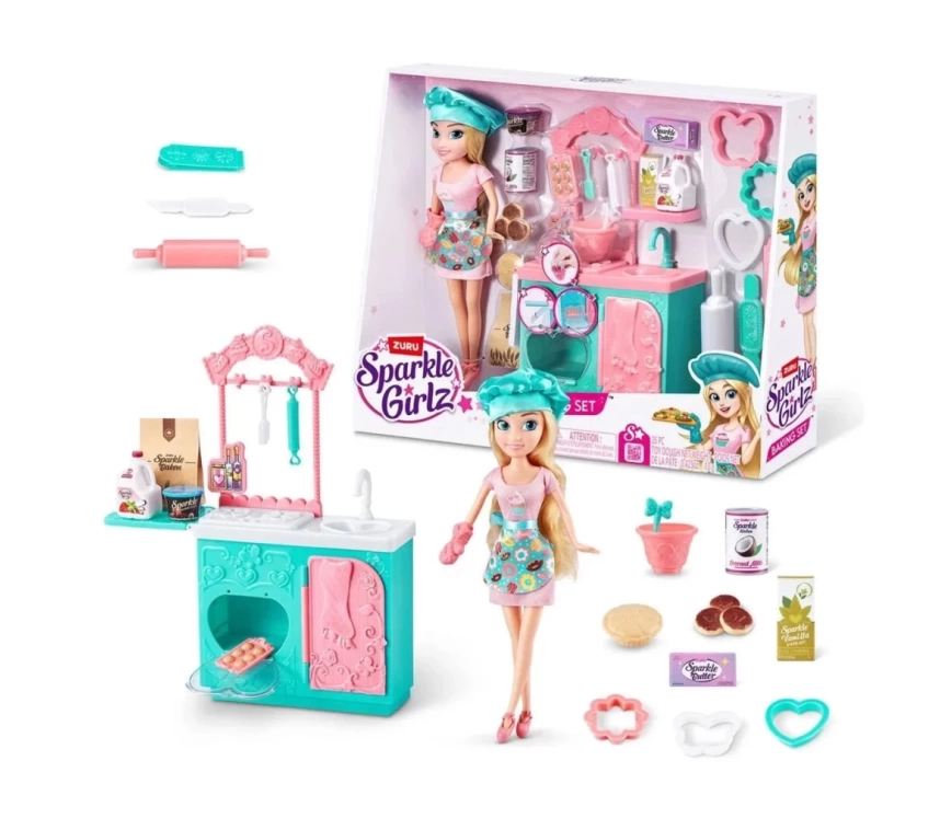 Nessiworld Sparkle Girlz Aşçı Bebek ve Oyun Seti 27cm