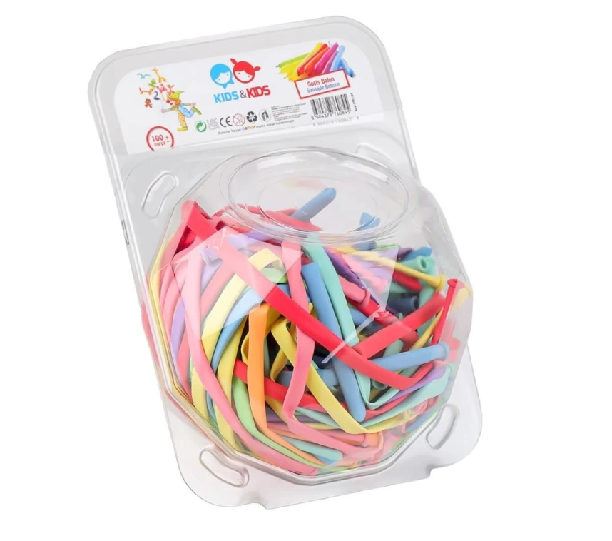 Nessiworld SRT-130 Sosis Balon Karışık Renk 100lü